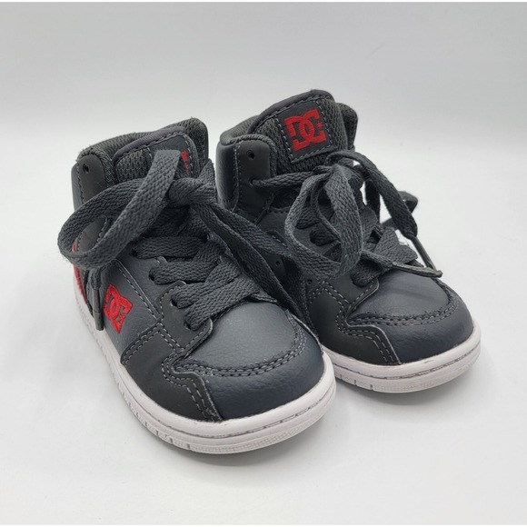 DC Shoes Other - DC Spark High RS Sneakers Toddler Size 5 Gray Red High Top Shoes Skateboard